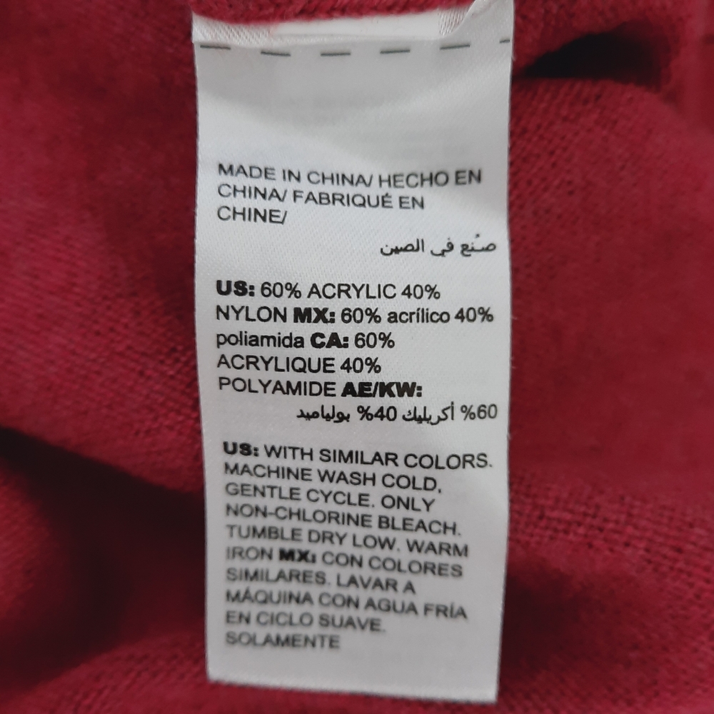Chico's Raspberry Red Lightweight Knit Sweater - Picture 6 of 10